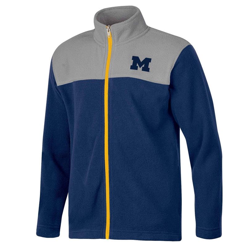 NCAA Michigan Wolverines Boys&#39; Fleece Full Zip Jacket, 1 of 4