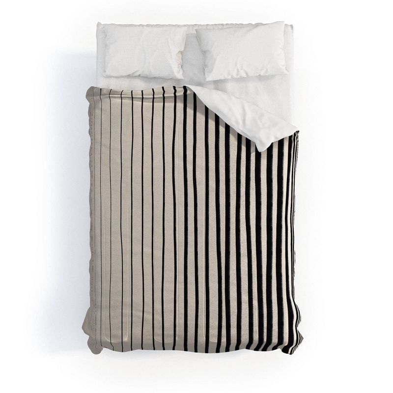 Alisa Galitsyna Vertical Lines Comforter Set Black - Deny Designs, 4 of 9
