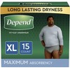 Depend Fit-Flex Incontinence Underwear for Men, Maximum Absorbency, XL, 15 Count - image 4 of 4