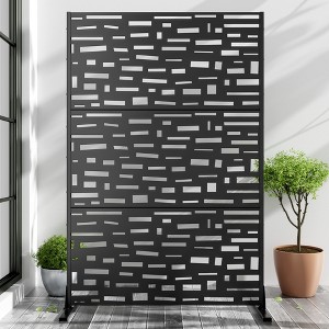 Wooakway 72"H 47"W Outdoor Metal Garden Trellis Privacy Screen Lattice Panel Indoor Room Divider - 1 of 4