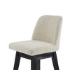 DSVIMOY Counter and Bar Stool 360 Swivel Barstool for Modern Kitchen and Dining Spaces, White, 24.02"*24.02"*18.5" - 4 of 4