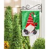 Evergreen Flag Santa Tomte Garden Shimmer Linen Flag - 2 of 2