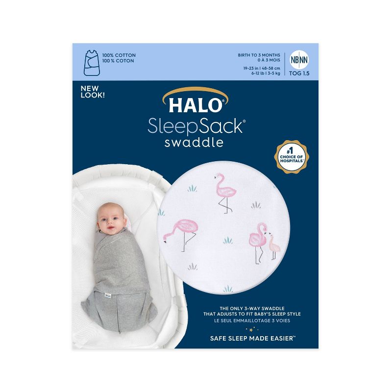 HALO Innovations Sleepsack 100% Cotton Swaddle Wrap, 4 of 8
