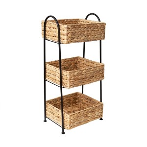 RGI Home 3-Tier Havana Weave Water Hyacinth Basket Tower : Target
