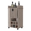 NicBex Mobile Kitchen Island Cart Morden Kitchen Carts on Wheels with Storage with 1 Cabinet and Storage Compartment for Kitchen - 4 of 4