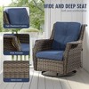 YARDSIGHT Outdoor Swivel Patio Chair with High Back – All-Weather PE Wicker Rattan Chair with Waterproof Cushion for Porch, Deck, Backyard & Balcony - 4 of 4