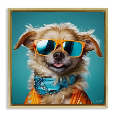 Stupell Industries Hipster Dog Portrait, 18" x 18"