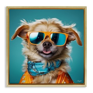 Stupell Industries Hipster Dog Portrait, 18" x 18" - 1 of 4