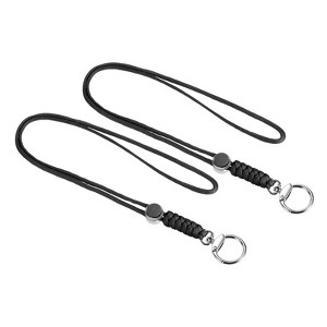 Unique Bargains Braided Wrist Polyester Keychain Wallets Badges Lanyard with Hook 2 Pcs - 1 of 4