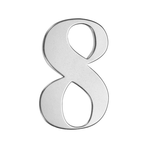 Unique Bargains 304 Stainless Steel Self-adhesive Polished Surface Rust Resistant House Number 1 Pc - image 1 of 4