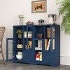 KWPZQEB 4-Tier Storage Cabinet, Floor Cabinet with Drawer & Adjustable Shelves, Freestanding Storage Table for Living Room, Entryway - 4 of 4