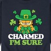 Men's - Garfield - Charmed I'm Sure St. Patrick's Day Graphic Fleece Sweatshirt - 2 of 4