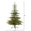 6ft. Layered Spruce Artificial Christmas Tree with 350 Clear LED Lights & 705 Branches – Classic Holiday X-Mas Glow - 2 of 4