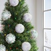 9ct 4" Christmas Iridescent Pom Pom Ball Ornament Set White - Wondershop™ - 2 of 3