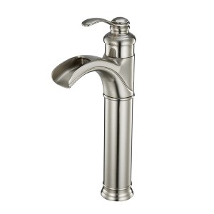 BWE Waterfall Single Hole Single-Handle Vessel Bathroom Faucet With Pop-up Drain Assembly - 1 of 4