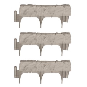 Suncast CPLBSE10TG Water Resistant Landscape Design Border Decorative Natural Rock Stone Edging for Garden, Lawn, and Landscape Edging in Light Taupe - 1 of 4