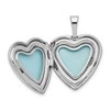 Black Bow Jewelry Sterling Silver and Enamel 16mm Love Rose Heart Locket - 4 of 4
