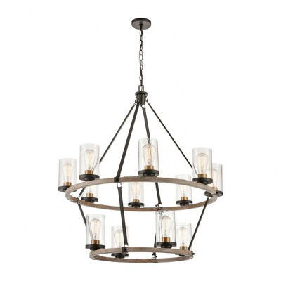 Elk Home Geringer 12 - Light Chandelier in  Charcoal