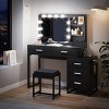 Vanity Desk Modern with LED Mirror and Charging Station for Bedroom 47.24in Wide-3irtyhousy - 2 of 4