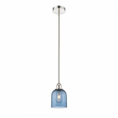 Bella - 1 Light Stem Hung Mini Pendant In Industrial Style-9 Inches Tall and 5.5 Inches Wide