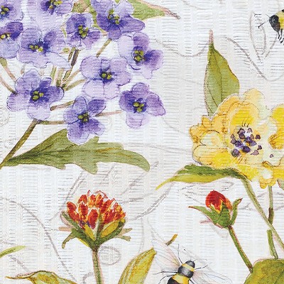 Cream Floral Garden Polyester Standard Pillow Sham