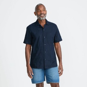 Lands' End Men's Textured Camp Collar Shirt - 1 of 4