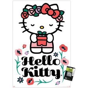Trends International Hello Kitty: 21 Spring Cleaning - Kitty With Plant Unframed Wall Poster Prints - 1 of 4
