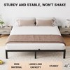 Low-Profile Full-Size Metal Bed Frame, 800 Lbs Support, Reinforced Slats, Noise-Free, No Box Spring Needed, Easy Assembly - 4 of 4