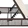 PAGED Outdoor Chaise Lounge Adjustable Rattan Outdoor Lounge Chair with Cushion Pool Lounge Chairs with Wheels for Poolside - 4 of 4