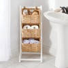 mDesign Water Hyacinth 3-Tiered Storage Baskets Floor Stand - image 2 of 3