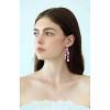 Vintage Rectangle Teardrop Chandelier Earrings, Art Deco Wedding Austrian Crystal Drop Dangle Earrings for Women Party Prom - 2 of 4