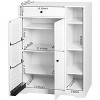 Slim Shoe Cabinet For Entryway,Shoe Cabinet with Doors Drawer Hanger,4 Tier Freestanding Shoe Rack Organizer, Bathroom Floor Cabinet for Living Room - 3 of 4