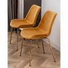 NicBex Round Dining Table Set Morden Kitchen Table for 2 with MDF Tabletop and 2 Velvet Chairs for Home Office - 3 of 4