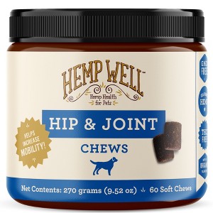 Hemp Well Hip & Joint Dog Soft Chews for Comfort and Mobility - 1 of 4