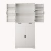 APRILSOUL 72" Fluted Kitchen Pantry Cabinet, 3 Keyboard Drawers, 6 Adjustable Door Shelves, for Bathroom, Dining Room, Office, Entryway - 4 of 4