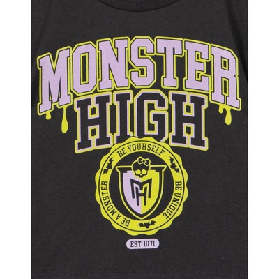 Monster High Logo Big Girls Boxy T-Shirt Black 10-12 — фото 2