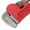 KTMBDW Heavy Duty Steel Straight Pipe Wrench, Adjustable Plumbing Wrench, Drop Forged, Red - 4 of 4
