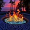 VEVOR Fire Glass, 10 LBS / 4.5 KG High-Temperature Resistant Fireplace Rocks, 1/2-Inch / 12.7 mm Reflective & Smokeless Firepit Glass Rock, Aqua Blue - 2 of 4