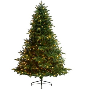 Nearly Natural 6-ft South Carolina Spruce Artificial Christmas Tree with 400 White Warm Lights and 1908 Bendable Branches - 1 of 4