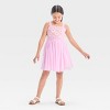 Zenzi Girls' Sleeveless Tulle Floral Dress - Pink - 3 of 3