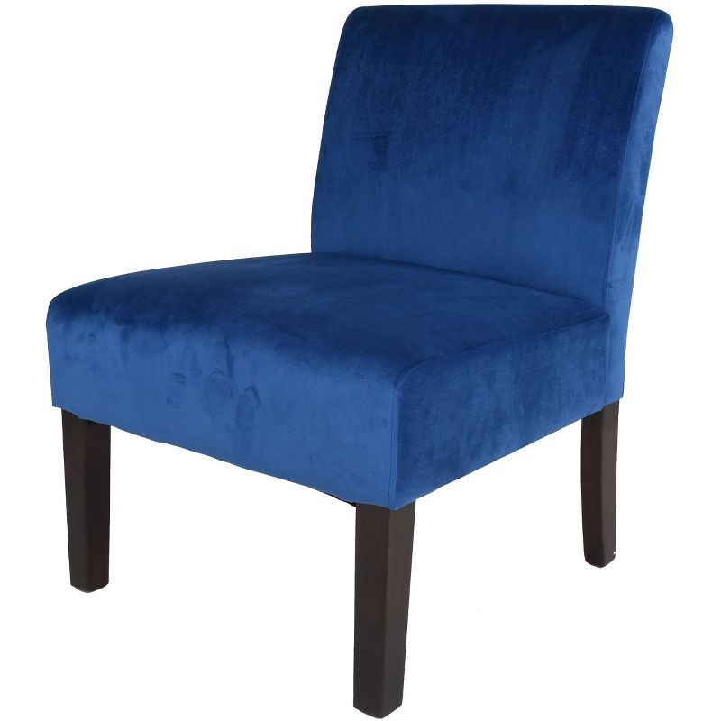 Zenvida Modern Armless Accent Slipper Chair, Solid Hardwood, 23.75"W, 1 of 9