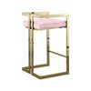 Meridian Furniture,Ezra Pink Velvet Stool, Set of 2 - 2 of 4
