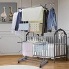 1pc Clothes Drying Rack, Indoor, Outdoor Laundry Drying Rack, with Foldable Wings, Space Saving Laundry Rack, Laundry Hanger Dryer Rack - 3 of 4