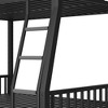Okak Full Over Queen Metal Loft Bunk Bed Heavy Duty Bedframe with Ladder & Slats Support for Adults Teens, Black - 4 of 4