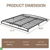 Metal Platform California King/King/Full Size Bed Frames 6 Inch Low Bed Frame w/ Arch Accent Sturdy Structure - 2 of 4