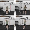 Power Cage with Cable Cross-Over System, Multi-Functional Power Rack with LAT Pull Down System - 2 of 4