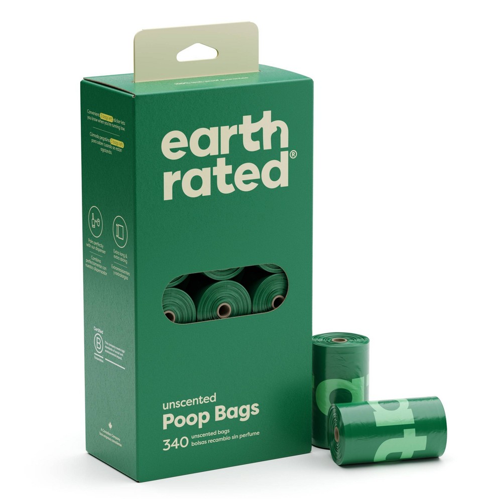 Photos - Other for Dogs Earth Rated Unscented Dog Waste Disposal Bags Refill Rolls - 340ct: Odor Control, Pet Waste Disposal Bags, All Ages 