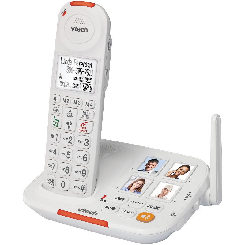VTech® Amplified Cordless Answering System with Big Buttons and Display, 2 of 5