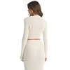 Women's Collared Front Button Ribbed Sweater - Klesis - 2 of 2