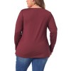 Agnes Orinda Women's Plus Size Long Sleeved Loose Casual Tunic Blouses - 4 of 4